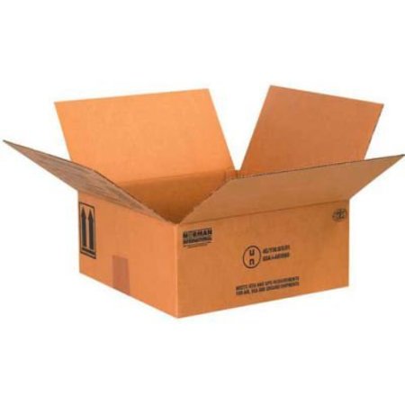 BOX PACKAGING Haz Mat Boxes For Four 1 Qt. Paint Cans, 10-1/4"L x 10-1/4"W x 6-3/16"H, Kraft, 25/Pack HAZ1043